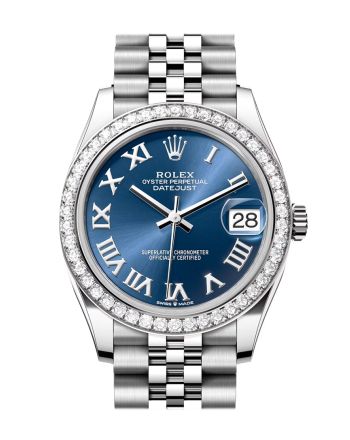 Rolex Datejust 31 Blue Roman Dial Jubilee Ladies Watch 278384RBR 278384RBR-0037