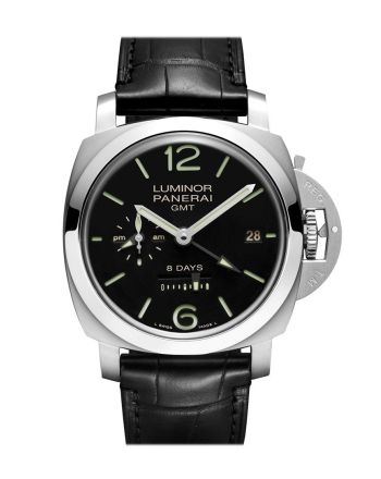 Panerai Luminor 1950 8 Days Gmt Acciaio 44mm Black Dial Men's Watch Pam00233