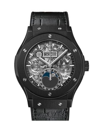 Hublot Classic Fusion Aerofusion Moonphase Black Magic Automatic Silver Dial Men's Watch 547.CX.0170.LR