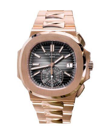 Patek Philippe Nautilus Rose Gold Black Graident Dial Mens Watch 5980/1R-001 New clasp