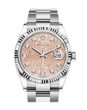 Rolex Datejust 36 Pink Jubilee DiamondDial Automatic Watch 126234