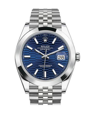 Rolex Datejust 41 Blue Fluted Dial Jubilee Men's Watch 126300 126300-0024