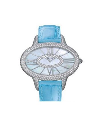 Chopard Classique Mother Of Pearl Dial Blue Leather Ladies Quartz Watch 139131-1001