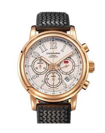 Chopard Mille Miglia Chronograph White Dial 18k Rose Gold Men's Watch 161274-5002