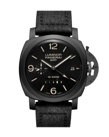 Panerai Luminor 1950 10 Days Automatic Gmt Ceramica 44mm Black Dial Men's Watch Pam00335