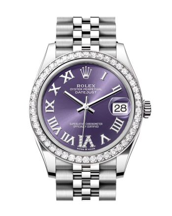 Rolex Datejust 31 Aubergine Diamond Dial Jubilee Ladies Watch 278384RBR 278384RBR-0030