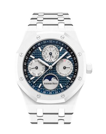 Audemars Piguet Royal Oak 41 Perpetual Calendar White Ceramic Blue Dial Mens Watch 26579CB.OO.1225CB.01 DCM