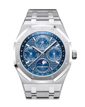 Audemars Piguet Royal Oak 41mm Blue Dial white gold applied hourmarkers Stainless steel Men's Watch 26574ST.OO.1220ST.02 DCM