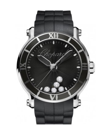 Chopard Chopard Happy Sport 42mm Black Rubber Strap Watch 288525-3005