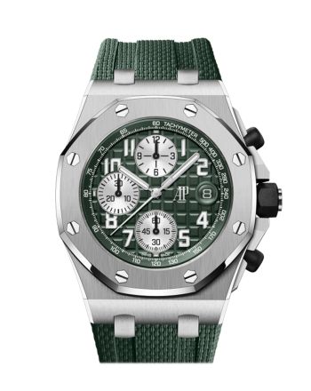 Audemars Piguet Royal Oak Offshore 42 Khaki green dial Khaki green rubber strap Watch 26238TI.OO.A056CA.01