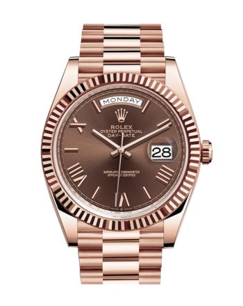 ROLEX Day-date 40 President Chocolate Dial 18k Rose Gold Men's Watch 228235