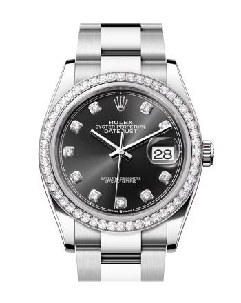 Rolex Datejust 36 Black Diamond Dial Diamond Bezel Watch 126284RBR 126284RBR-0020