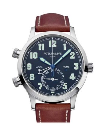 Patek Philippe Complications Calatrava Pilot Travel Time Blue Dial Men??s Watch 5524G-001