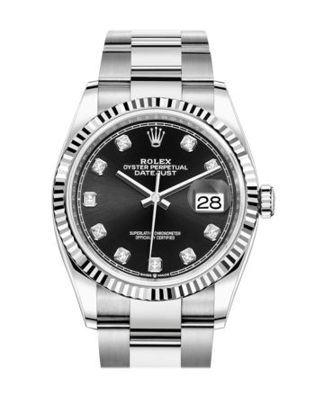 Rolex Datejust 36 Black Diamond Dial Automatic Watch 126234