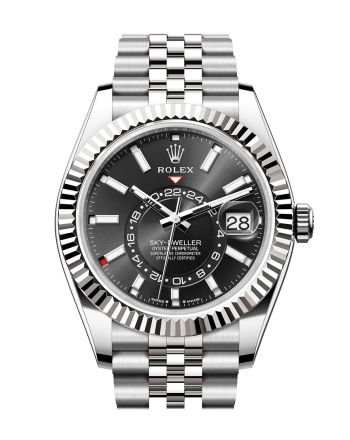 Rolex Sky Dweller 42 Black Dial Oyster Stainless Steel Jubilee Mens Watch 336934