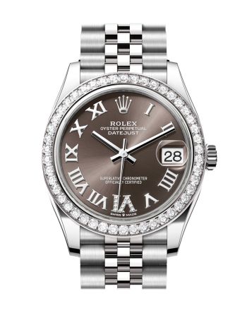 Rolex Datejust 31 Dark Grey Roman Diamond Dial Jubilee Ladies Watch 278384RBR 278384RBR-0032