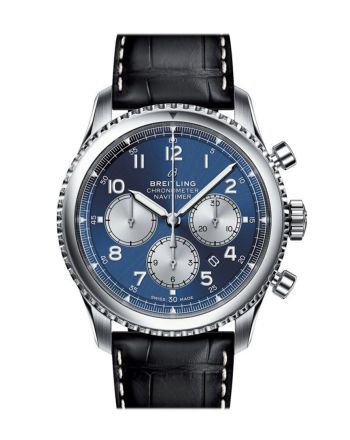 Breitling Navitimer 8 B01 Chronograph Blue Dial Leather Men's Watch AB011713