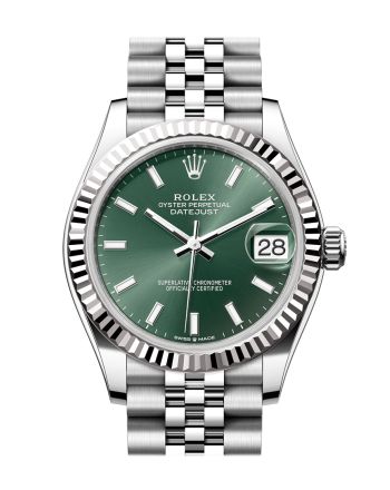 Rolex Datejust 31 Green Dial Fluted Bezel Jubilee Ladies Watch 278274 278274-0018