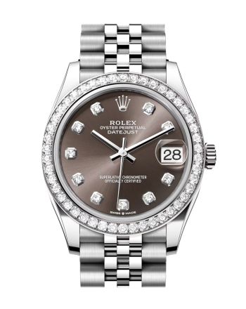 Rolex Datejust 31 Dark Grey Diamond Dial Jubilee Ladies Watch 278384RBR 278384RBR-0010