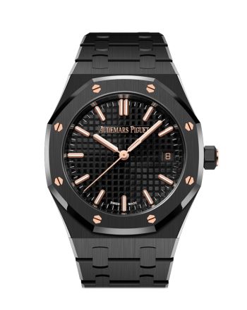 Audemars Piguet Royal Oak 34 Black dial Black Ceramic Watch 77350CE.OO.1266CE.01.A