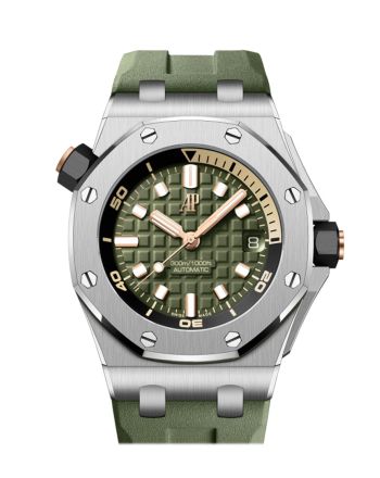 Audemars Piguet Royal Oak Offshore 42 Khaki green dial Khaki green rubber strap Watch 15720ST.OO.A052CA.01