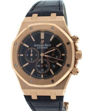 Audemars Piguet Royal Oak Chronograph 41mm Pink Gold Blak Dial Watch 26320OR.OO.D002CR.01