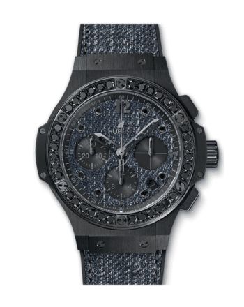 Hublot Big Bang 41mm Jeans Ceramic Black Diamonds Watch 341.CX.2740.NR.1200