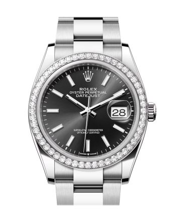 Rolex Datejust 36 Black Diamond Dial Diamond Bezel Watch 126284RBR 126284RBR-0022