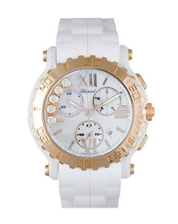 Chopard Happy Sport Round Mother of Pearl Chronograph Ladies Watch 288515-9001