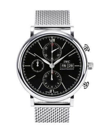 IWC Portfonio Chronograph Automatic Black Dial Steel 42mm Men's Watch IW391010