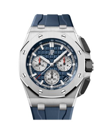 Audemars Piguet Royal Oak Offshore 43 Blue dial Blue rubber strap Watch 26420TI.OO.A027CA.01