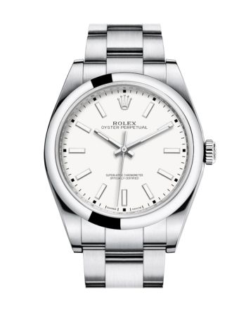 ROLEX OYSTER PERPETUAL 39 White Dial Men's Watch 114300