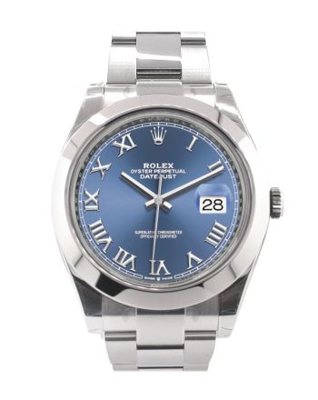 Rolex Datejust 41 Blue Roman Dial Automatic Men's Watch 126300