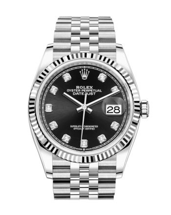 Rolex Datejust 36 Black Diamond Dial Automatic Jubilee Watch 126234