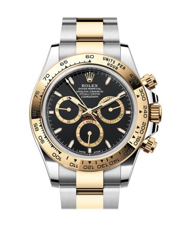 Rolex Daytona 40 Black Dial Yellow Gold Stainless Steel Mens Watch 126503