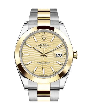 Rolex Datejust 41 Champagne Dial 18k Yellow Gold Oyster Men's Watch 126303