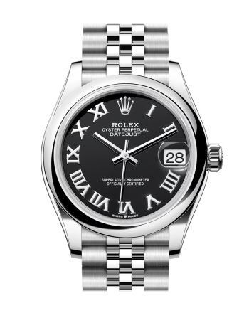 Rolex Datejust 31 Black Roman Dial Jubilee Ladies Watch 278240 278240-0002