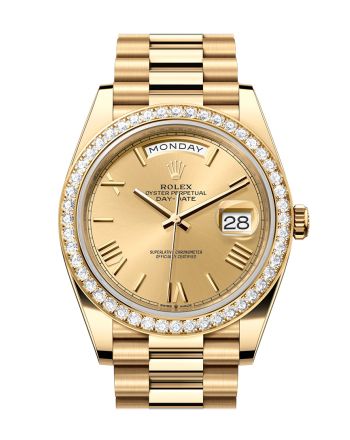 Rolex Day-Date 40 Champagne Roman Dial Yellow Gold President Men's Watch 228348RBR 228348