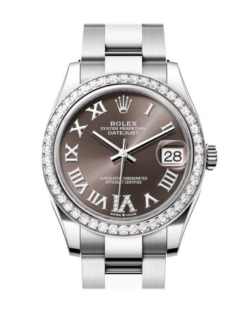 Rolex Datejust 31 Dark Grey Roman Diamond Dial Ladies Watch 278384RBR 278384RBR-0031