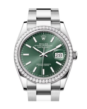 Rolex Datejust 36 Green Dial Diamond Bezel Watch 126284RBR 126284RBR-0044