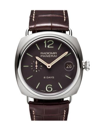 Panerai Radiomir 8 Days Titanio 45mm Brown Dial Men's Watch Pam00346