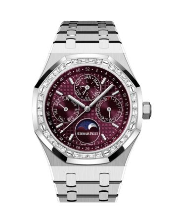 Audemars Piguet Royal Oak Purple Dial White Gold Diamond Bezel Watch 26598BC.ZZ.1220BC.01