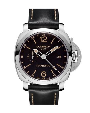 Panerai Luminor 1950 3 Days Gmt 24h Automatic Acciaio 44mm Black Dial Men's Watch Pam00531