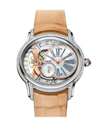 Audemars Piguet Millenary White Mother Of Pearl Dial Hand Wind Ladies Watch 77247BC.ZZ.A813CR.01