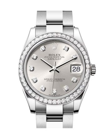 Rolex Datejust Silver Diamond Dial Ladies Watch 278384RBR 278384RBR-0033