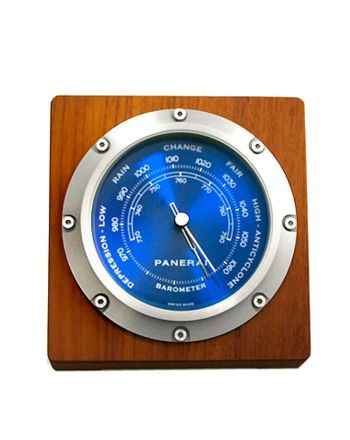 Panerai Blue Dial Wood and Stainless Steel Barometer PAM00257