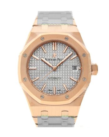 Audemars Piguet Royal Oak 37mm Nickel Grey Dial 18K Rose Gold Automatic Watch 15450OR.OO.1256OR.01