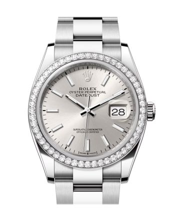 Rolex Datejust 36 Silver Dial Diamond Bezel Watch 126284RBR 126284RBR-0006