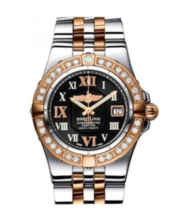 Breitling Steel Rose Gold Galactic with diamond bezel C71340LA B952