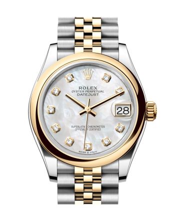 Rolex Datejust 31 White Mother of Pearl Diamond Dial Yellow Gold Steel Jubilee Ladies Watch 278243 278243-0028